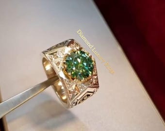 Original Blue Green Moissanite Ring Moissanite Ring Sterling Silver In 925 Ring Gemstone Ring Sterling Silver In 925 Ring