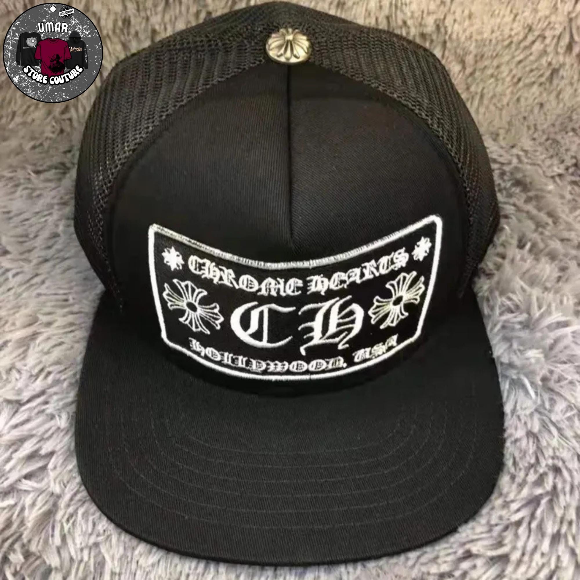 【人気/関税/送料込み】 Chrome Hearts Trucker Hat Black - Mia Chrome Hearts Black Miami Trucker Hat | eBay
