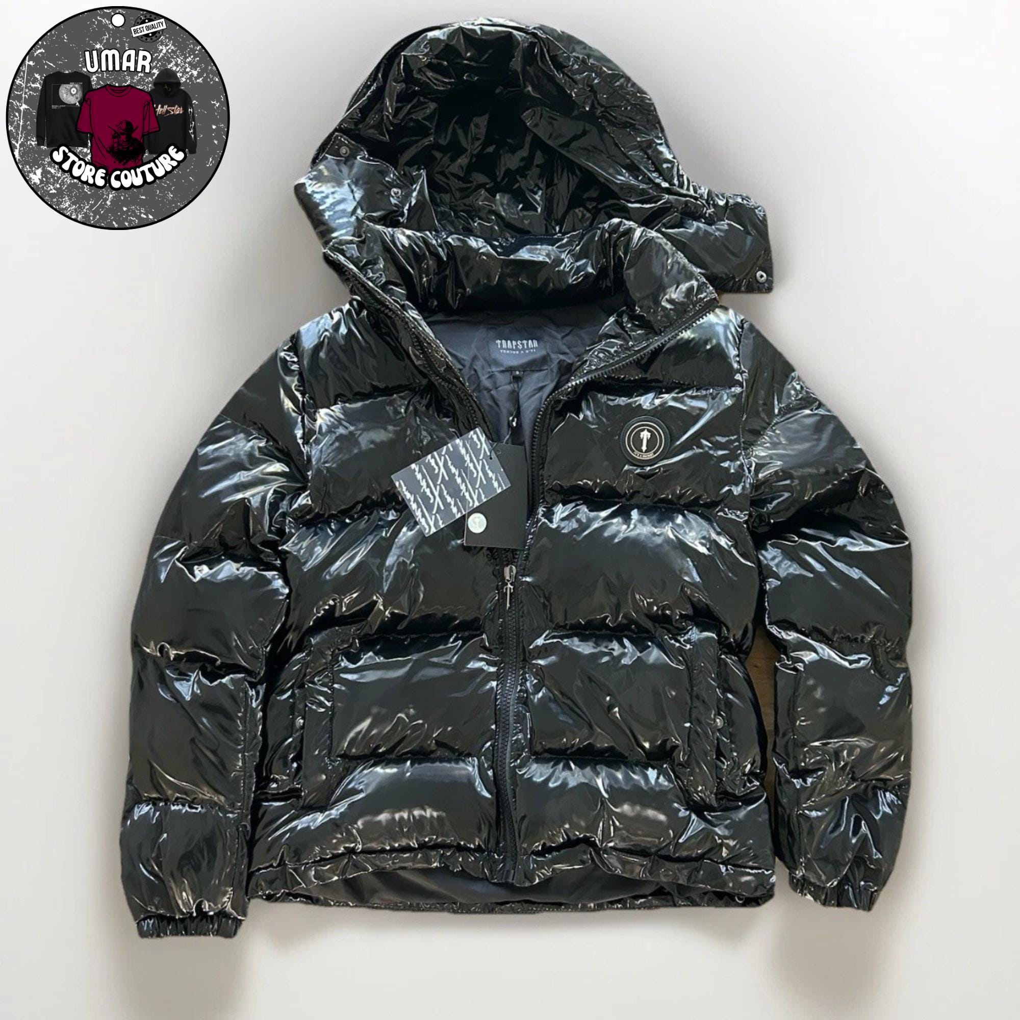 TRAPSTAR ブラック パファージャケット M トラップスター イッツ ア シークレット パファー - ブラック