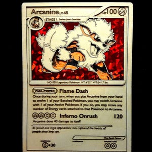 Arcanine holografische Holzkarte