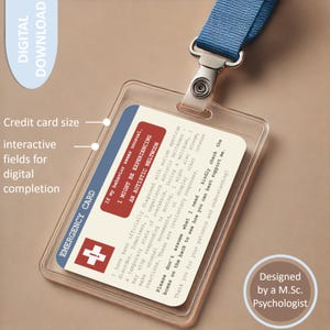 Instant Download Digital Autism Meltdown Emergency Card | autism alley | autism | communication cards | Neurodivergent | ID Card | meltdown