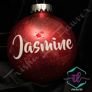 Custom Glitter Disc Ornaments