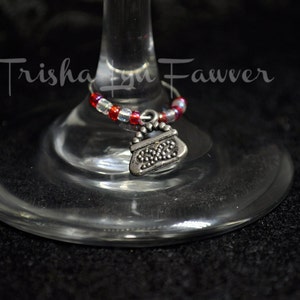 Red and White Fashionista Wine Charms image 5