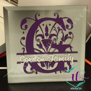 Monogrammed Mirror Tile (5&quot;)