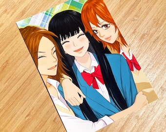 Kimi Ni Todoke Art Print | 5 x 7 '' | Vibrant Matte Cardstock Print | Shoujo Anime Gift | Kawaii Decor