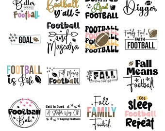 Pakiet piłkarski SVG / Zabawny piłkarski SVG / Plik do wycinania / Cricut / Grafika wektorowa / Użytek komercyjny / Piłkarska mama SVG / Cytaty piłkarskie