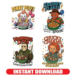 Horror Characters Png Bundle, Horror Friends Png, Halloween Horror Characters, Halloween Movies Png, Halloween Horror Movies Digital