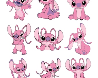Stitch and Angel Svg Png Bundle, Stitch Tshirt Mug Cup, Stitch Svg, Png, Stitch Love Svg, Angel, Stitch With Angel Svg , Stitch Couple Svg
