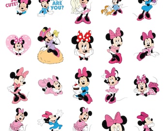 Paquete SVG de Minnie Mouse, Princesa SVG, Cumpleaños de Minnie Mouse, La casa de Minnie Mouse, Cabeza de Minnie SVG, Descarga instantánea