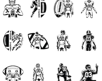 Custom Football player Svg, Football svg, Football player svg, Football mom svg, Football Team Svg, Two Football Players svg Png