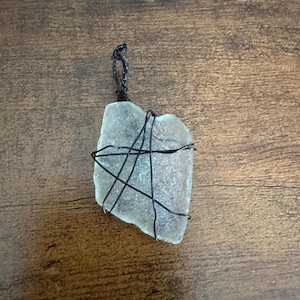 Clear Sea Glass pendant