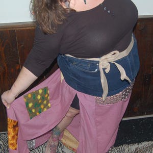 Jean skirt with patchwork
