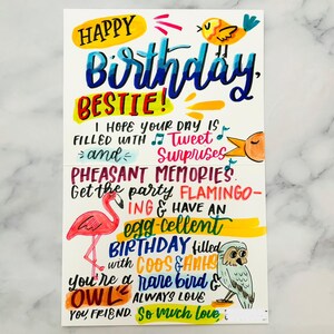 Kaart voor 80e verjaardag, handgeschreven met jouw gepersonaliseerde bericht