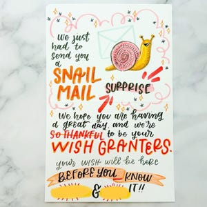 Snail Mail Custom Card Handwritten With Your Personalized Message
