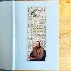 Fjodor Dostojewski Lesezeichen I Klassische Russische Literatur I Dunkle Academia Ästhetik | Berühmter Autor Geschenk | Buchklub Gunst | Reader Zubehör Bild 4