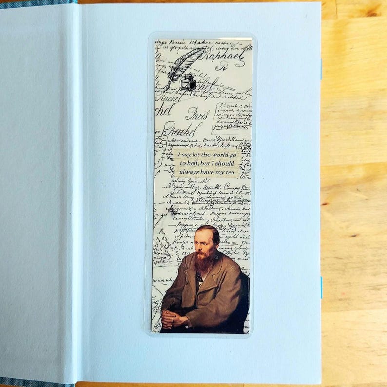 Fjodor Dostojewski Lesezeichen I Klassische Russische Literatur I Dunkle Academia Ästhetik | Berühmter Autor Geschenk | Buchklub Gunst | Reader Zubehör Bild 4