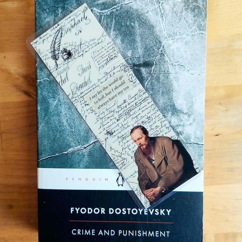 Fjodor Dostojewski Lesezeichen I Klassische Russische Literatur I Dunkle Academia Ästhetik | Berühmter Autor Geschenk | Buchklub Gunst | Reader Zubehör Bild 3
