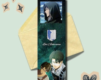 Levi Ackerman Bookmark | Manga Fan Present | Reading Accessory | Book Club Favor | AOT | Japanese Animation