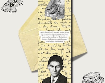 Segnalibro Franz Kafka / Regalo di letteratura classica / Dark Academia / Accessorio di lettura / Autori classici / Letteratura ceca