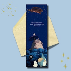 My Neighbor Totoro Anime Bookmark: Japanese Animation Art, Book Lover Gift image 2