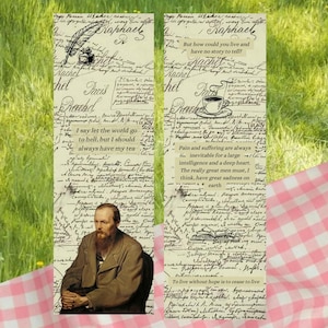 Fyodor Dostoevsky Bookmark I Classic Russian Literature I Dark Academia Aesthetic | Famous Author Gift | Book Club Favor | Reader Accessory