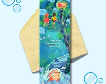 Ponyo Bookmark: Japanese Animation Anime Gift
