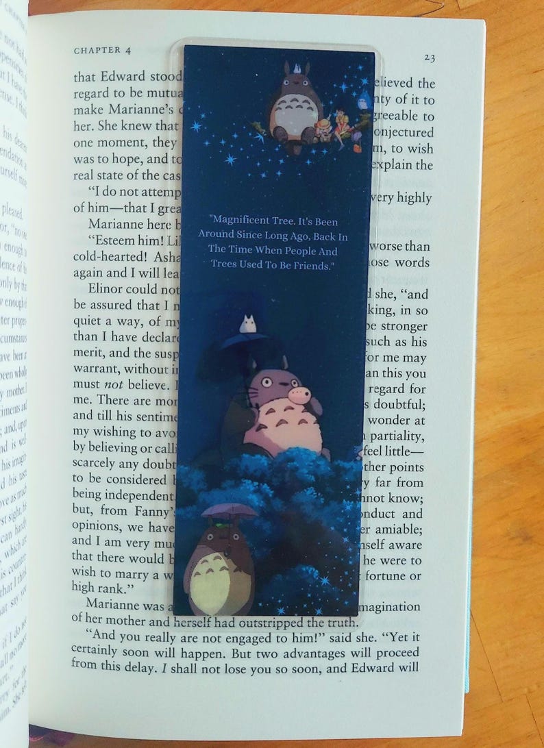 My Neighbor Totoro Anime Bookmark: Japanese Animation Art, Book Lover Gift image 6
