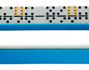 Porta Domino / Supporto per domino colorato e personalizzato, perfetto per bambini ed adulti, aiuta a tenere le tessere in ordine