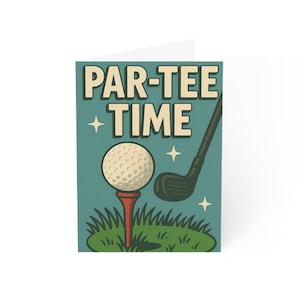 Wenskaarten met golfthema voor golfliefhebbers, par-Tee Time-kaarten, perfect voor verjaardagen, bedankjes en speciale gelegenheden
