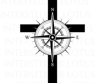 Cross and Compass Digital Download PNG|PDF|JPG