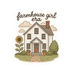 Autocollants de l'époque de fille de ferme | Stickers mignons pour ordinateur portable, décoration d'agenda, style vintage, esthétique pour la maison, cadeau pour elle