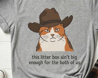 Katzentoilette ist nicht groß genug für uns beide Shirt - Unisex Softstyle T-Shirt, lustiges süßes Katzen-T-Shirt, Katzenliebhaber Geschenk, Katzenmutter Shirt, Katzenpapa T-Shirt