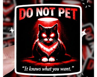 No acariciar a los gatos liminales de Backrooms, pegatina de gato de 7,6 cm y 10,2 cm, pegatina de gato, regalo para ella, regalo para él