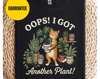 Oops Eine weitere Pflanze - Unisex Softstyle T-Shirt, Lustiges süßes Katzen T-Shirt, Katzen Liebhaber Geschenk, Katzen Mama Shirt, Katzen Papa T-Shirt