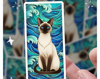 Siamkatze Wellen, Katzenaufkleber