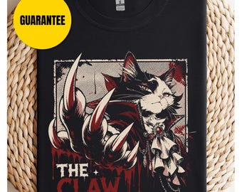 Koszulka z kotem Dracula i fajnym kotem – unisexowa koszulka w stylu softstyle, zabawna, słodka koszulka z kotem, prezent dla miłośnika kotów, koszulka dla mamy kota, koszulka dla taty kota