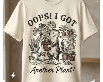 Achtung! Ich habe eine neue Pflanze! Katzen T-Shirt - Unisex Softstyle T-Shirt, Lustig süßes Katzen T-Shirt, Katzen Liebhaber Geschenk, Katzen Mama Shirt, Katzen Papa T-Shirt