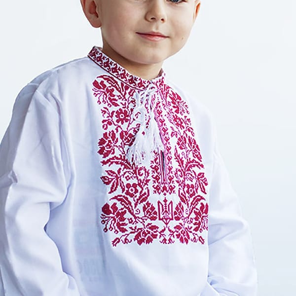 Ukrainian Sorochka Shirt Embroidery, Vyshyvanka for Boys, Embroidered Boys Shirt, Ukraininan Traditional Clothes, Boy Folk Vishivanka