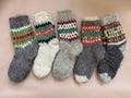 Handmade Hygge Warm Thick Organic Sheep Wool Socks, Scandi Socks, Artisan Ukrainian Christmas Souvenir product logo