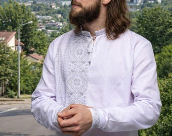 XXS-4XL Men's Embriodered Sorochka Shirt With Embroidery - 2