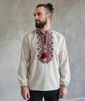 XXS-7XL Embriodered Linen Sorochka Traditional Ukrainian Shirt for Men, Men's Vyshyvanka - 2 colours