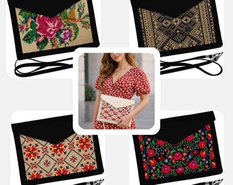 Ukrainian Clutch Bag – Small Crossbody with Vibrant Ukrainian Design