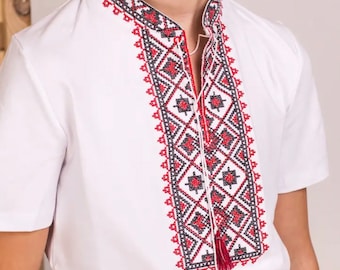 1-12YO Ukrainian Boys T-Shirt Embroidery, Vyshyvanka for Boys, Embroidered Boy T-Shirt,Ukraininan Tshirt