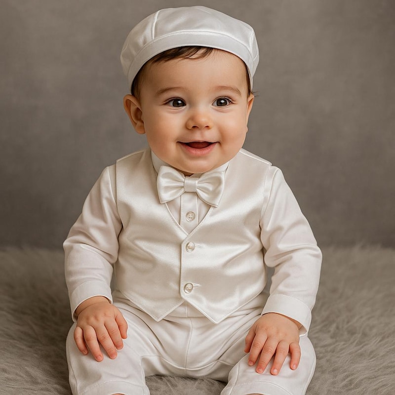 Baby Boy Gentleman Clothes Printed Triangle 3pc Set