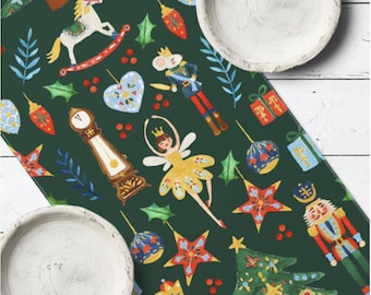 Nussknacker Weihnachten Tischläufer, Skandinavische Nussknacker Weihnachten Tischdekoration, Frohes Neues Jahr Küchentischläufer, Weihnachtsgeschenk