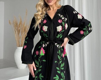 anthropologie black embroidered dress By Anthropologie Embroidered Maxi Dress S NWT Black Sundress Embroidery