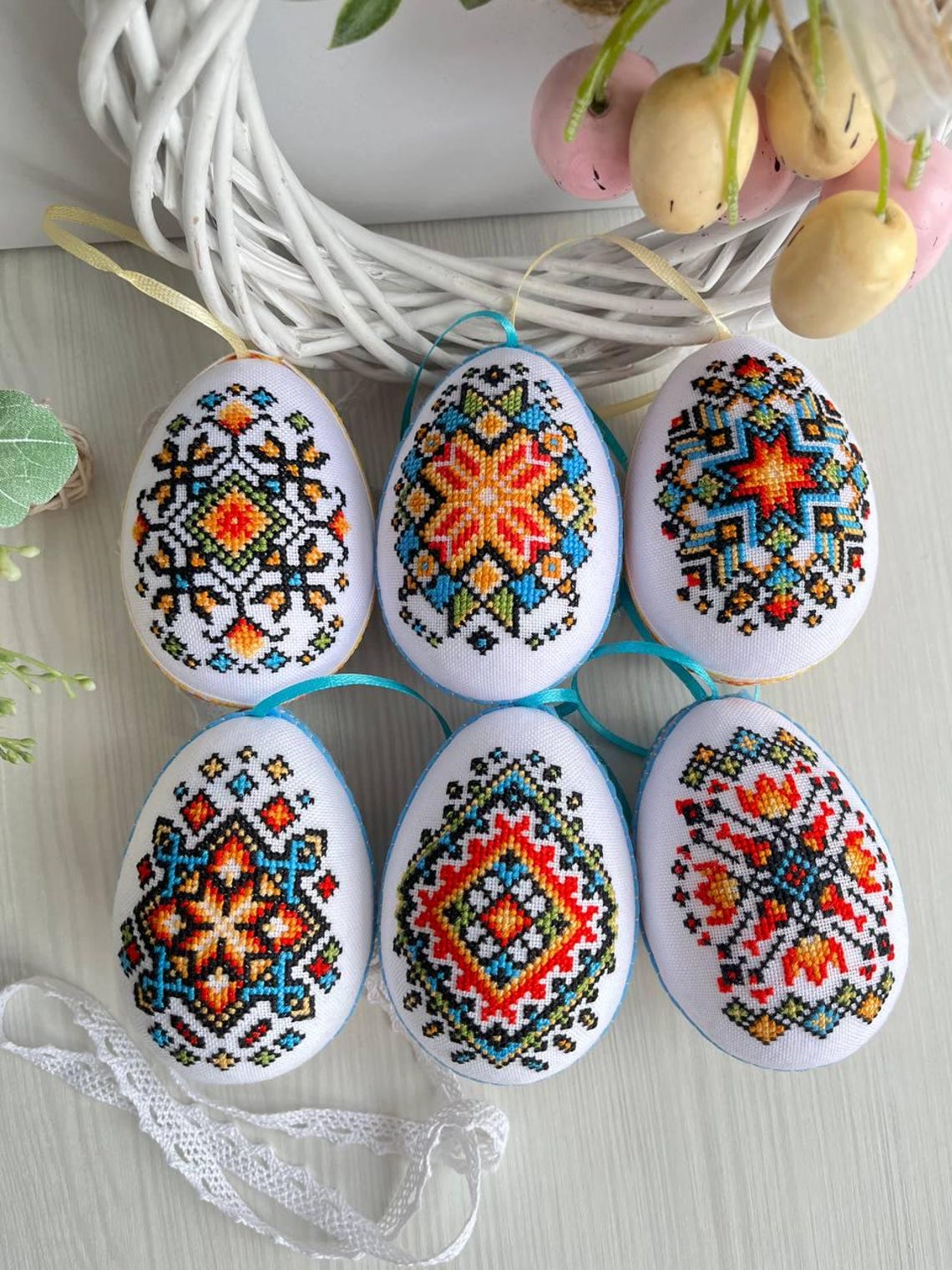 Ukrainian Pysanka Easter Egg Embroidery Pattern Set – Cross Stitch PDF ...