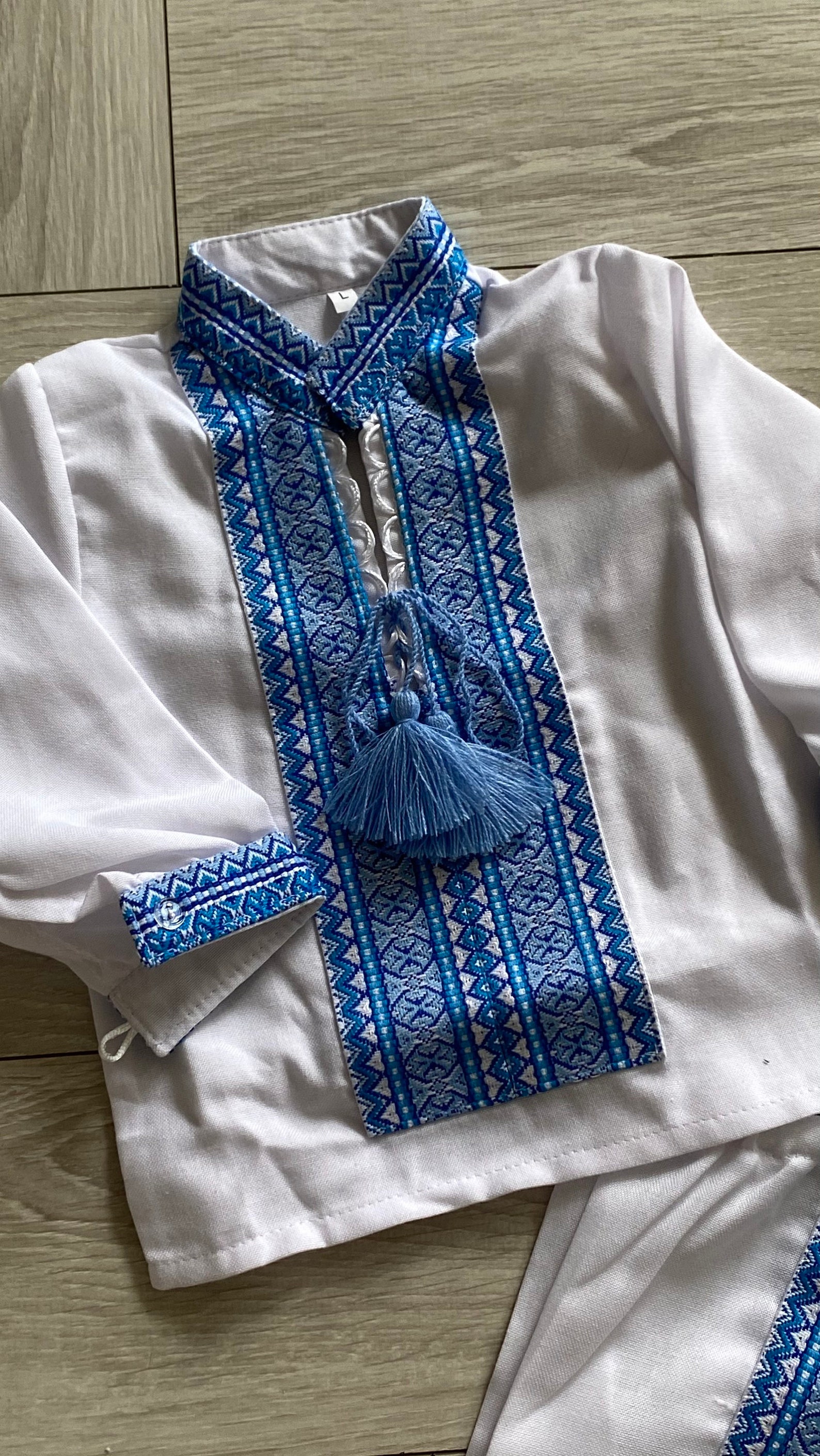 Blue Ukrainian Baby Boy Baptism Set Embroidered Ukrainian - Etsy