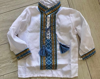Ukrainian Baby Boy Vyshyvanka, Vyshyvanka Baby, Embroidered Shirt Boy, Ukraininan Baby Clothing, Ukrainian Baby Clothes, Baptism Gift Boys
