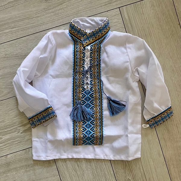 Ukrainian Baby Boy Vyshyvanka, Vyshyvanka Baby, Embroidered Shirt Boy, Ukraininan Baby Clothing, Ukrainian Baby Clothes, Baptism Gift Boys